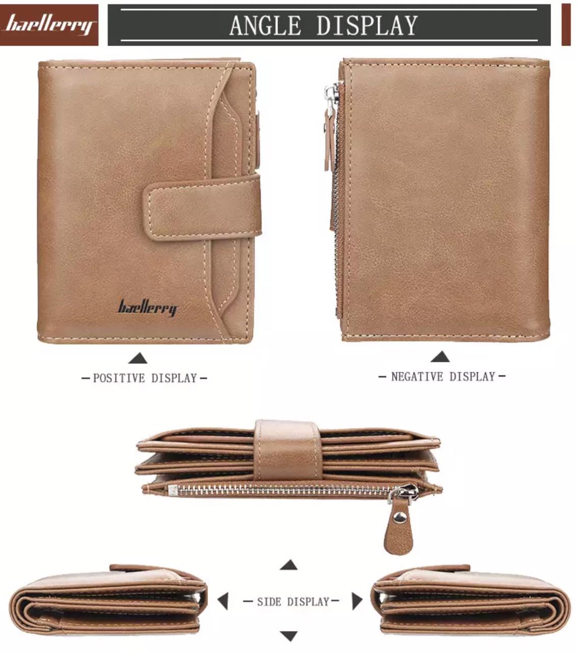 Men's Leather Wallet in UAE – Slim Bifold Design with Zipper Coin Pocket | Premium & Durable