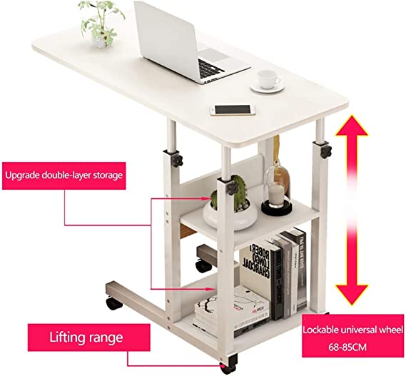 Overbed Laptop Table UAE - Adjustable Height Rolling Desk for Home/Office