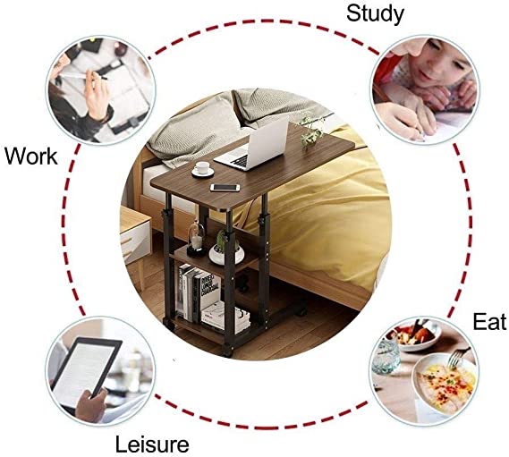 Overbed Laptop Table UAE - Adjustable Height Rolling Desk for Home/Office