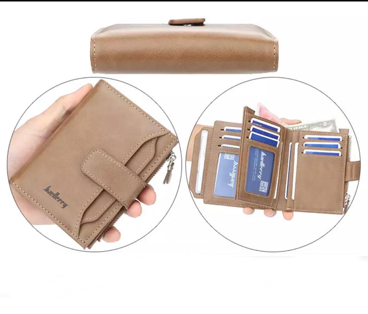 Men's Leather Wallet in UAE – Slim Bifold Design with Zipper Coin Pocket | Premium & Durable