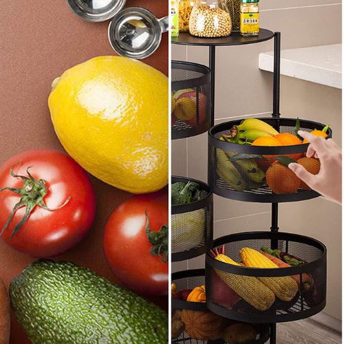 Spinning Shelf Rack in Dubai – 360° Rotating Storage Organizer for Kitchen & Bathroom (UAE)