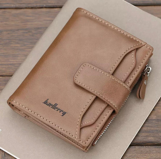 Men's Leather Wallet in UAE – Slim Bifold Design with Zipper Coin Pocket | Premium & Durable