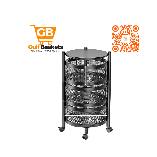 Spinning Shelf Rack in Dubai – 360° Rotating Storage Organizer for Kitchen & Bathroom (UAE)